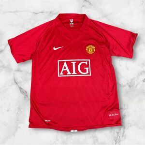 Nike Manchester United 2007/2008/2009 HOME Kit Football Shirt Jersey Red Medium